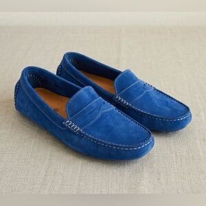 Mercanti Fiorentini Women's Blue Suede Driving Loafers Size 9B EUC, MSRP $150